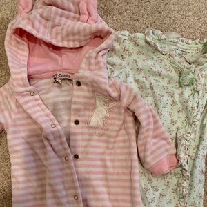 Two baby girl onesies